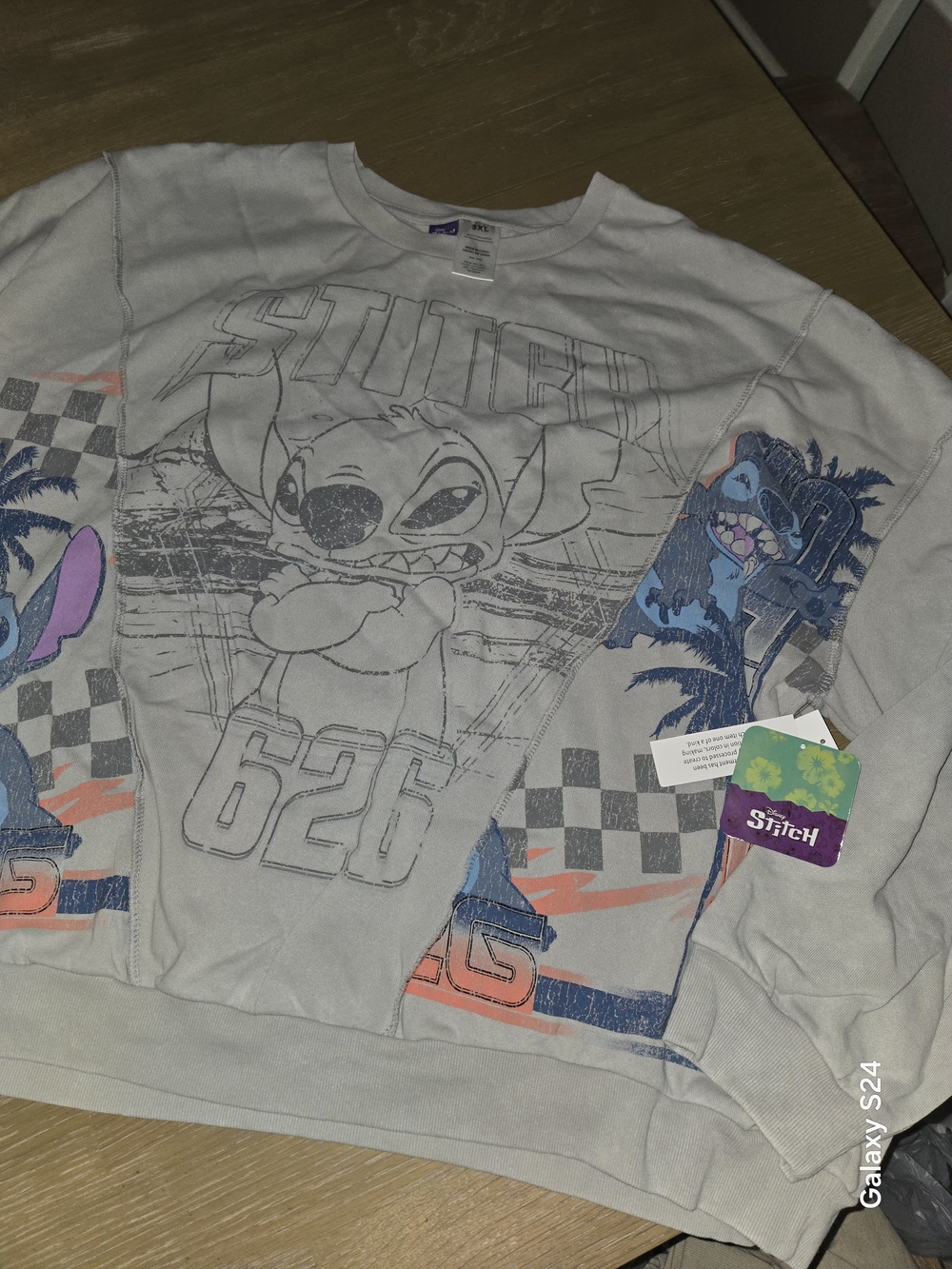 Disney Stitch Graphic  Crew Sweatshirt Mens 3x New